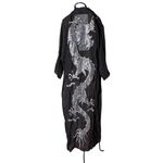Kimono Nami Crepe Preto Dragão do Gelo