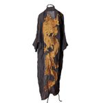 Kimono Nami Crepe Sépia Dragão Gigante Cobre