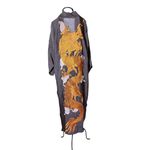 Kimono Nami Crepe Cinza Elefante Dragão de Cobre