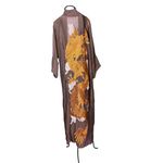 Kimono Nami Crepe Mocha Dragão de Cobre - Coleção Terras