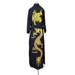 Kimono Tsuki Viscose Preta Dragão do Fogo