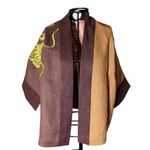 Kimono Yang Linho Coleção Terras Patchwork3 Abraço do Dragão Cobre