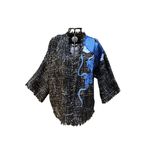 Kimono Yang Tweed Noite Estrelada Abraço do Dragão Azul