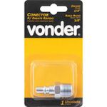 Pino Conector Macho Rosca 3/8" x 1/4" - Vonder