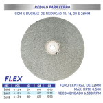 Disco Rebolo para Ferro 6x3/4 G60 Flex - Lotus 