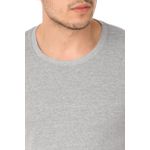 Camiseta Masculina Lisa 100% Algodão - Cinza Mescla
