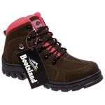 Bota Coturno Adventure Bootsland Trilha Feminino Confort Top Em Couro