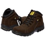 Bota Coturno Adventure Bootsland Trilha Masculino Confort Top Em Couro