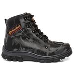 Kit Bota Motociclista Bootsland Masculina em Couro Moto Top + Carteira e Cinto!