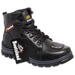 Kit Bota Motociclista Bootsland Masculina em Couro Moto Top + Carteira e Cinto!