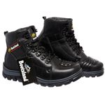 Kit Bota Motociclista Bootsland Masculina em Couro Moto Top + Carteira e Cinto!