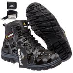 Kit Bota Motociclista Bootsland Masculina em Couro Moto Top + Carteira e Cinto!