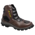 Bota Coturno Bootsland Motociclista Masculina Fecho em Ziper Couro!