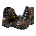 Bota Coturno Bootsland Motociclista Masculina Fecho em Ziper Couro!