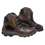 Bota Coturno Bootsland Motociclista Masculina Fecho em Ziper Couro!