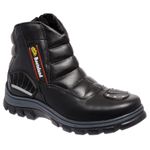 Bota Coturno Bootsland Motociclista Masculina Fecho em Ziper Couro!