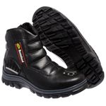 Bota Coturno Bootsland Motociclista Masculina Fecho em Ziper Couro!