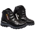Bota Coturno Bootsland Motociclista Masculina Fecho em Ziper Couro!