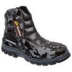 Bota Coturno Bootsland Motociclista Masculina Fecho em Ziper Couro!