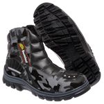 Bota Coturno Bootsland Motociclista Masculina Fecho em Ziper Couro!