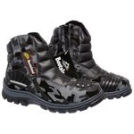 Bota Coturno Bootsland Motociclista Masculina Fecho em Ziper Couro!
