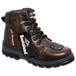 Bota Coturno Bootsland Motociclista Masculina C/ Fecho Ziper em Couro!
