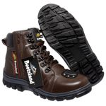 Bota Coturno Bootsland Motociclista Masculina C/ Fecho Ziper em Couro!