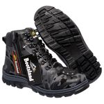 Bota Coturno Bootsland Motociclista Masculina C/ Fecho Ziper em Couro!