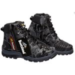 Bota Coturno Bootsland Motociclista Masculina C/ Fecho Ziper em Couro!