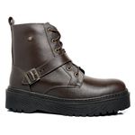 Coturno Feminino Moda Blogueira Plataforma Em Couro Confort C/ Fivela!