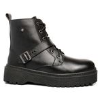 Coturno Feminino Moda Blogueira Plataforma Em Couro Confort C/ Fivela!