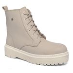 Coturno Feminino Moda Blogueira Plataforma Em Couro Confort!