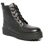 Coturno Feminino Moda Blogueira C/ Ziper Plataforma Em Couro Confort!