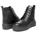 Coturno Feminino Moda Blogueira C/ Ziper Plataforma Em Couro Confort!