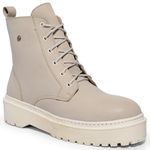 Coturno Feminino Moda Blogueira C/ Ziper Plataforma Em Couro Confort!