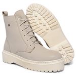 Coturno Feminino Moda Blogueira C/ Ziper Plataforma Em Couro Confort!