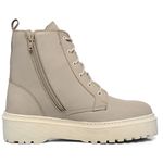 Coturno Feminino Moda Blogueira C/ Ziper Plataforma Em Couro Confort!