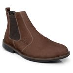 Botina Chelsea Masculina Bootsland Em Couro Legitimo Confort Anatômica
