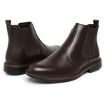 Botina Chelsea Masculina Bootsland Em Couro Legitimo Confort Anatômica