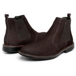 Botina Chelsea Masculina Bootsland Em Couro Legitimo Confort Anatômica