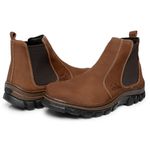 Botina Chelsea Masculina Bootsland Em Couro Legitimo Adventure Confort