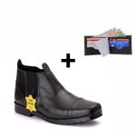 Botina em Couro + Brinde