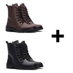 Kit 2 Coturnos Preto + Capuccino