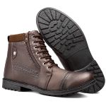 Bota Masculina Zíper Café SPTF