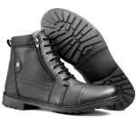 Bota Masculina Zíper Black SPTF