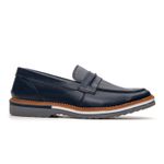 Mocassim masculino de Couro azul 