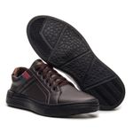 Tênis Masculino de Couro Café Casual Urbano