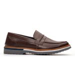 Mocassim masculino de Couro café
