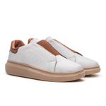 Tênis Branco e Caramelo