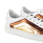 Tênis Feminino Branco e Cobre Metalizado Rio Cumplice